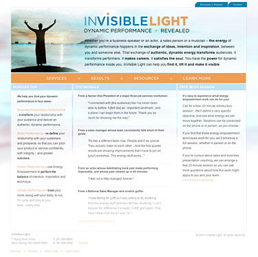 Invisible Light Homepage