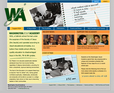WJA Web site home page